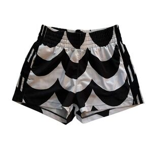 adidas x marimekko Women's Size XS Black White Stripe Athletic Shorts Primegreen